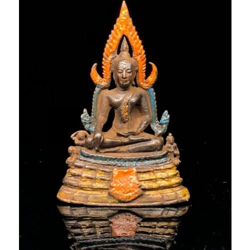 Tibetan monastery hand tapped and chiseled to engrave coloring Buddha Shakyamuni Buddha sitting lotus table Buddha statue Buddha