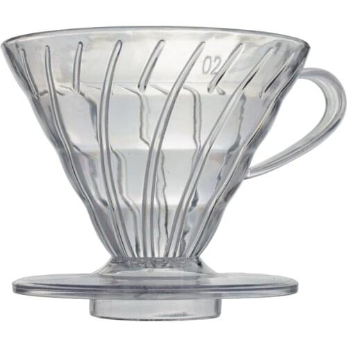 V60 Coffee Dripper Heat-resistant resin 2/4cups for barista Coffee Maker Coffee Filter Reusable Coffee Filters