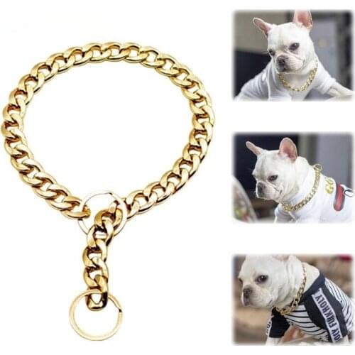 Pet supplies Dog Metal Big Gold Chain Summer Pet Fashion Accessories Bulldog Collar Small and Medium-sized Dogs Pet Necklace