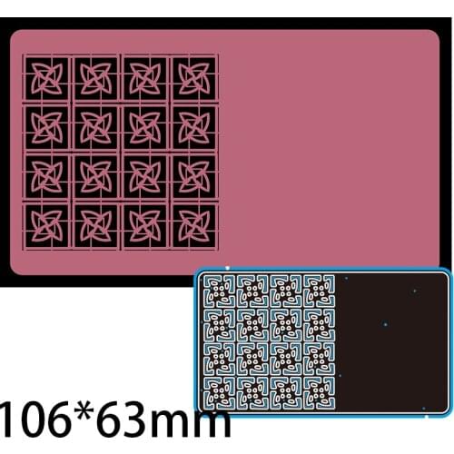 106*63mm Square Window Grilles New Cutting Dies Scrapbook Decoration Embossing Paper Craft Album Card Punch Knife Mold