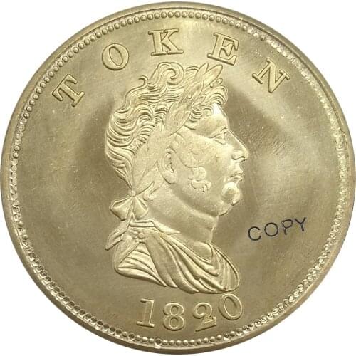 1820 North West Company Unholed Token Brass collectibles Copy Coin