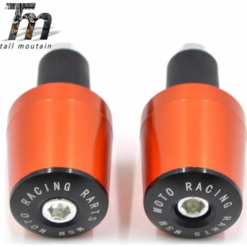 2pcs CNC Motorcycle Road MTB Bike Handlebar Cap Hand Grips Bar End Plug 7/8'' 22mm motor handlebar Counterweight grips ends