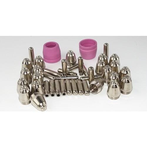 42pcs AG60 Premium Plasma Cutter Consumables SG55 Cutting Torch 60A Plasma Cutting Machine Shield Cup Nozzle Electrode