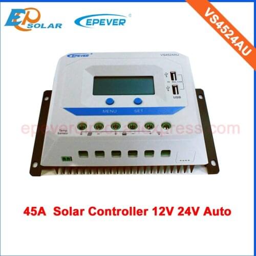 45A 24V 12V Auto work solar panels regulator solar PWM system VS4524AU EPEVER Solar Power Battery Charger