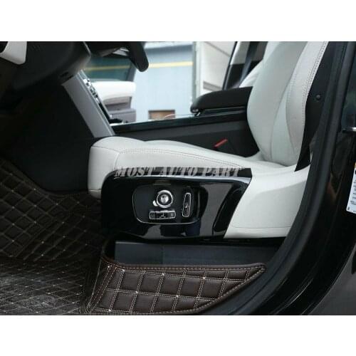 ABS Plastic Gloss Black Interior Seat Side Cover Frame Trim For Land Rover Range Rover Sport 2018-2021 2pcs Car Decoration