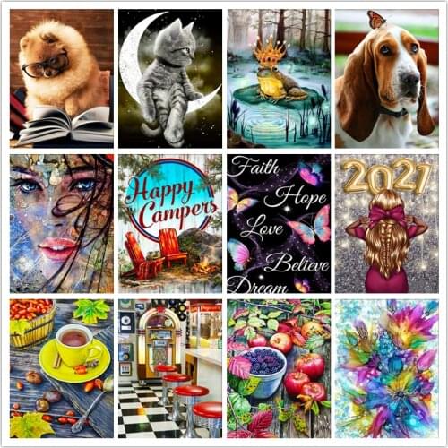 DIY 5D Diamond Painting Character Animal Landscape Cross Stitch Kit Full Diamond Embroidery Mosaic Art Picture Home Decoration
