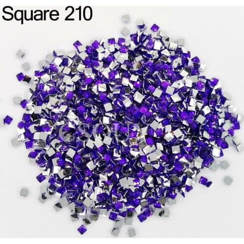Crystal Square Drills For DIY Diamond Painting Cross Stitch Embroidery Rhinestones Colorful Mosaic Stone Painting-Square Ascher