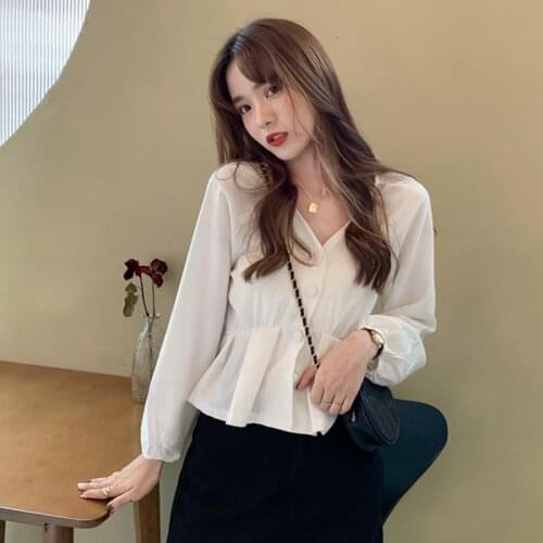 Blouse Women Shirt Spring Long Sleeve Shirt V-neck Women Blusas Mujer De Moda