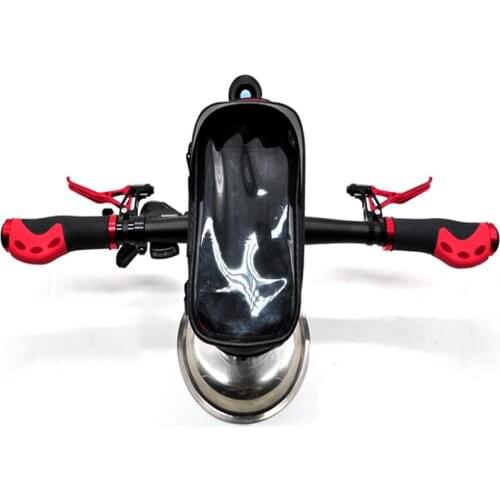 Road Bicycle MTB Rainproof Smartphone Holder Bag PVC Carbon Fiber Material Velcro Handlebar Installation Mobile Phone Pocket