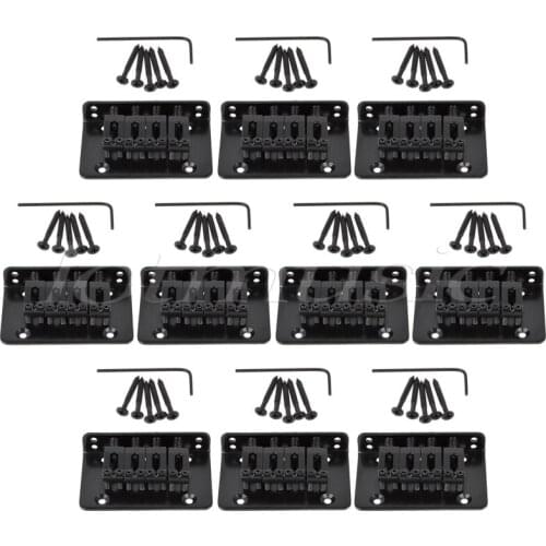 Fixed Bridge For 4 String Mandolin Ukulele Cigar Box Guitar 10 set Black