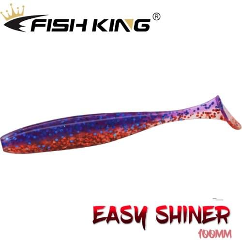 FISH KING Easy Shiner 8pcs/pack Fishing Lures 100mm/6.5g Wobblers Carp Fishing Soft Lures Silicone Artificial Double Color Baits