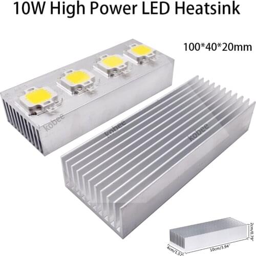 Hot Aluminum Alloy Heatsink Cooling Pad For High Power LED IC Chip Cooler Radiator Heat Sink for LED COB Light 100x40x20mm