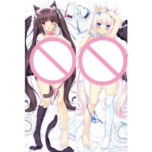 Hot galgame neko para sexy animal ears girl chocolat & vanilla sayori body Pillowcase Cats Paradise Coconut throw pillow cover