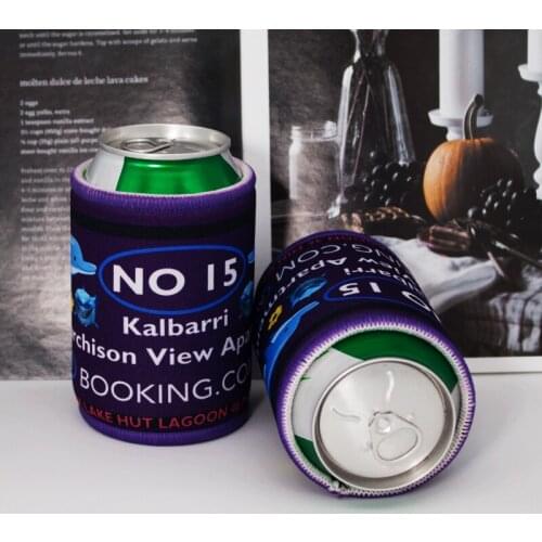 200pcs Custom Logo Beer Can Cooler Sleeve Covers Neoprene Can Sleeves Party Insulated Beer Sleeve Coolers for Cola Beer Soda