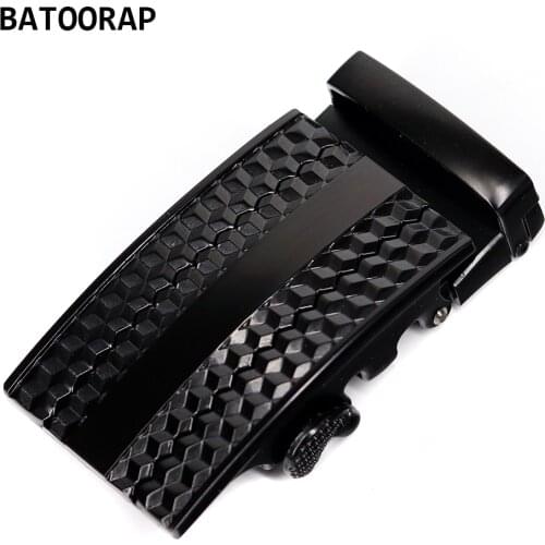 Fashion Black Belt Automatic Buckle For Men Metal Brand Belt Buckle 40mm Durable Fits In 3.5 CM Ratchet Belts