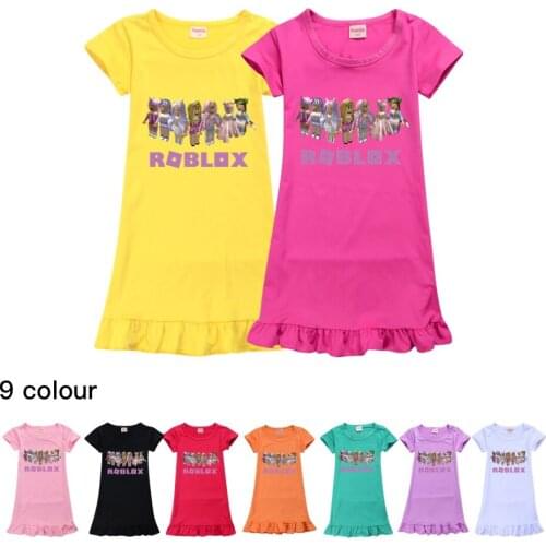 Cartoon Game Children Summer Dresses 3D Printed Dress For Girl Nightgowns Kids Nightdress Baby Sleepwear