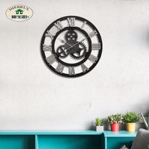 Wall Hangings Creative Wall Clock Shop Wall Decorative Mural Retro