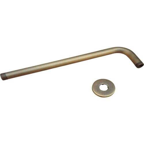 Antique Brass Shower Head Arm Extension Pipe Wall Mounted 12 inch Shower Arm Bathroom Accessories