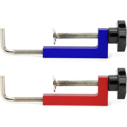 Universal Fence Clip Heavy Duty Woodworking Fixed Clamp Aluminum Alloy 70-150mm Adjustable G Clamp Carpentry Fixture Red/Blue
