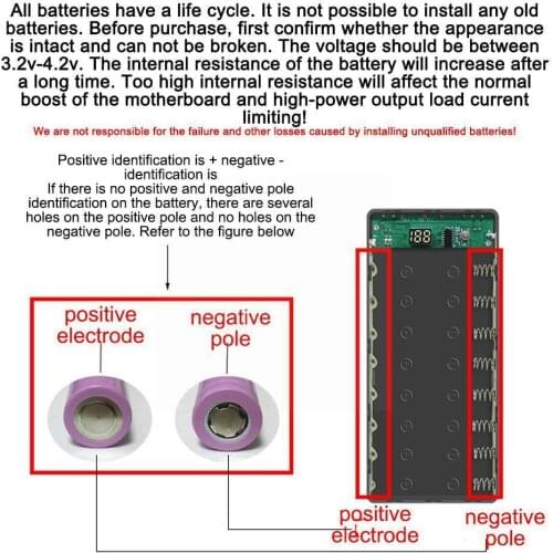 DIY External 8 x 18650 Battery Power Bank Shell Case With LCD Portable Storage 12 For Iphone Display Powerbank XS Battery B H9O1