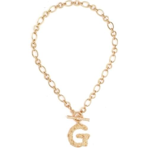 New Fashion Women Necklace Vintage Retro Metal Clavicle Chain Necklace Large Pendant Exaggerated Punk Individuality Necklace