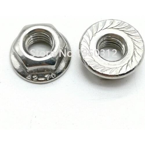 1-50PCS m3 m4 m5 m6 m8 M10 M12 M14 M16 DIN6923 304 Stainless steel flange hex nut nut