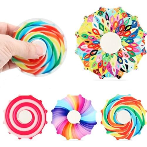 1PC Fingertip Toy Fidget Spinner Rotary Toy Novelty Toy for Boys Girls Party Gift Stress Relief Hand Toy for OCD Therapy