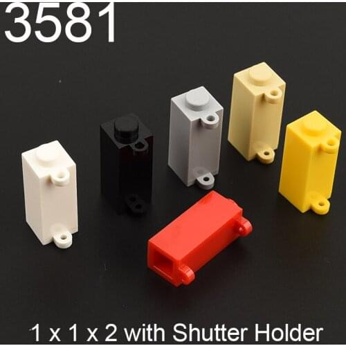 10PCS 3581 Hinge Brick Special 1x1x2 with Shutter Holder Building block accessories parts MOC DIY Education Build Toys Brick