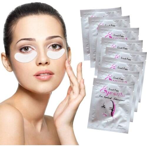 100 Pairs Hydrating Face Eyepads Eyelash Extension Paper Patches Eye Tips Sticker Wraps New Makeup Paper Patches Eyelashes
