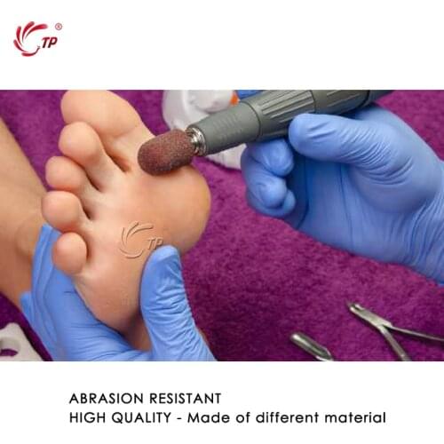 5 size 10pcs Grit 80# 120# 180# 240# Brown Sanding Bands Block Caps Cap Manicure Pedicure Electric Nail Drill cutter