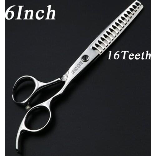 6 Inch Professional Pet Scissors Dog Cat Grooming Hair Thinning Shears 16 Teeth