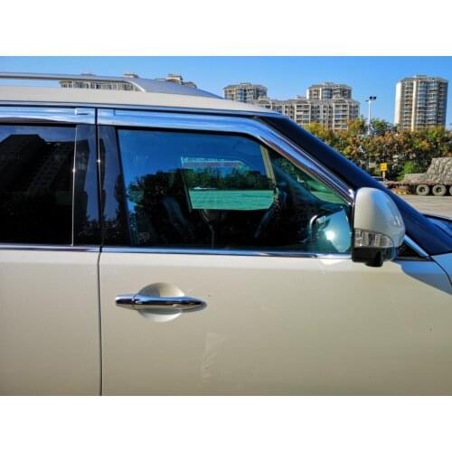 ABS Chrome plastic Window Visor Vent Shades Sun Rain Guard car accessories for Nissan patrol y62 2013-2018 car styling