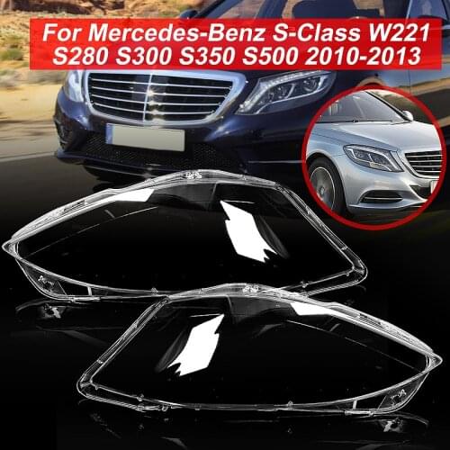 Car Headlight Headlamp Light Glass Lens Case Auto Shell Cover For Mercedes Benz S Class W221 S280 S300 S350 S500 2010-2013