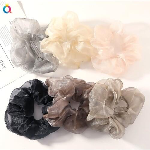 Free shipping girls max size Organza Hair Tie Hair Scrunchies women dancing hair bands Accessories Ponytail Holder