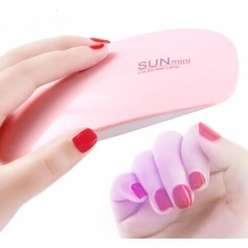 HOT! CE Quick-Dry 6W Nail Dryer Machine UV LED Lamp Portable Micro USB Cable Home Use Nail UV Gel Varnish Dryer Nail Art Tools
