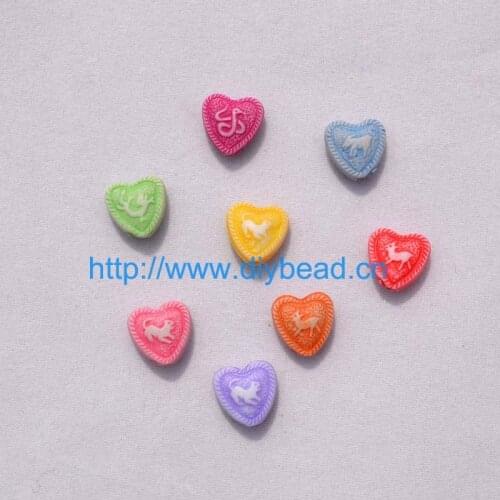 DIY Children Handwork Accessory Antique Acrylic Beads 9MM Mix Color Cartoon Zodiac Jewelry Department