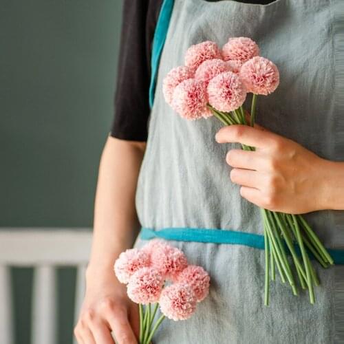 1 Piece of Artificial Flower Dandelion Ball Chrysanthemum Living Room Potted Flower Arrangement Wedding Decoration