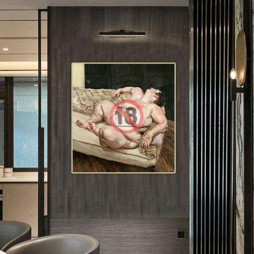 Benefits Supervisor Resting, 1994 by Lucian Freud Canvas Oil Painting Aesthetic Decorative Picture Wall Decor Home Decoration