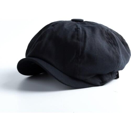 British Style Newsboy Cap Men Cotton Cap Beckham Khaki Male Spring Summer Vintage Brand New Octagonal Flat Cap