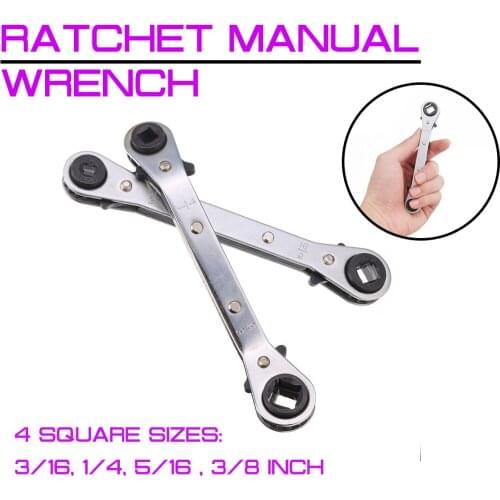 Ratchet Manual Wrench 1/4 3/8 3/16 5/16 Air Conditioning Refrigeration Valve Professional Wrench Tools
