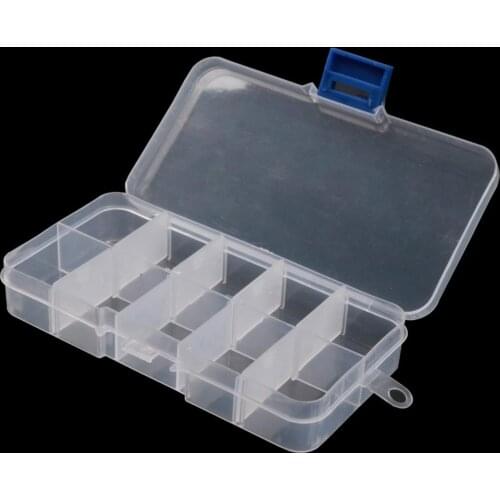 Fishing Tackle Boxes 10/15 Grids Detachable Transparent Plastic Fishing Hook Storage Box Container Lure Box Transparent Boxes