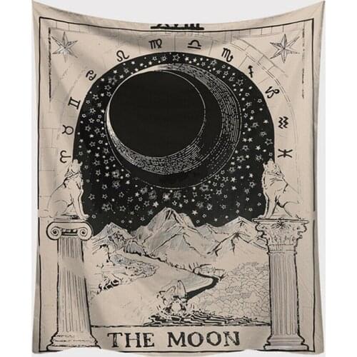 Tarot Tapestry Wall Hanging Astrology Divination Bedspread Beach Mat Home Decor India Mandala Witchcraft Wall Cloth Tapestries
