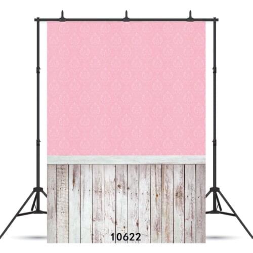 Pure Pink Wallpaper Wooden Board Vinyl Photography Background For Child Baby New Born Portrait Backdrop Photocall Photo Studio