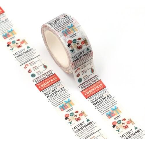 NEW 10pcs/Lot Decorative Christmas Greeting Wide Washi Tapes DIY Bullet Journal Scrapbook Masking Tape Cute Stationery