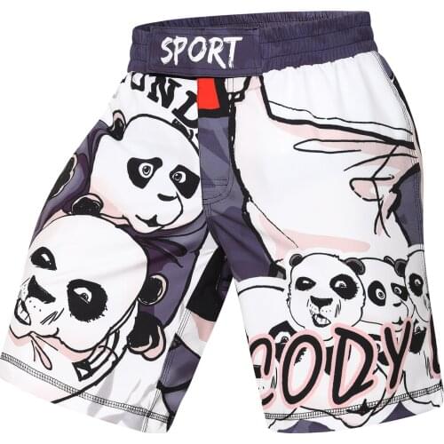 2021 Summer New Mens MMA Shorts Design Training Wear Digital Cartoons Printed Running Fitness Sport Pants Breathable