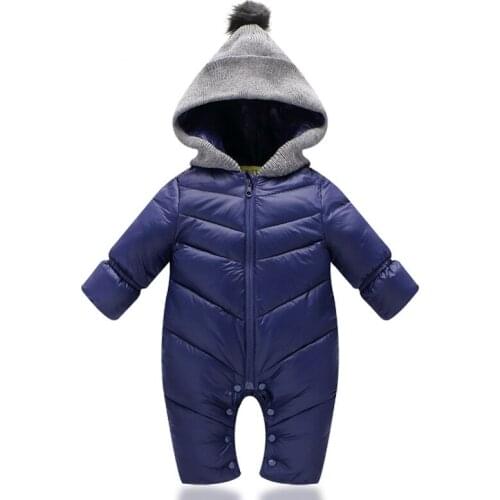 New Fashion Winter Baby Romper Thick Cotton Boy Costume Girl Warm Clothes Kid Jumpsuit Children Outerwear Baby Wear in 2 Color
