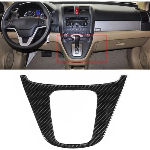 Gear Shift Panel Decorative Trim Carbon Fiber Cover Fits for Honda CRV CR-V 2007 2008 2009 2010 2011 Interior Mouldings