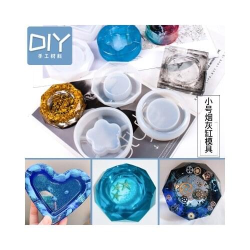 1PC ashtray Craft DIY Transparent UV Resin epoxy Silicone Combination Molds for DIY Making Finding Accessories Jewelry