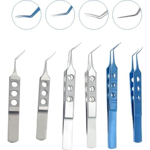 Capsulorhexis Forceps Stainless Steel arcuate dihedral titanium Ophthalmic instruments Surgical tools fine forceps