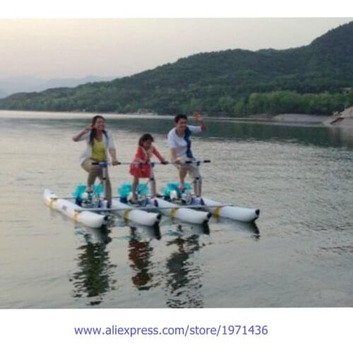 Portable Folding Waterpark Amusement Equipment Water Bicycle Foot Operated Pedal Water Bike